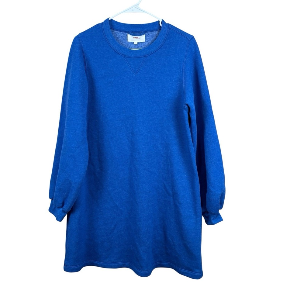Xirena Dress Womens Medium Blue Emma Fleece Sweatshirt Quiet Luxury Minimalist *